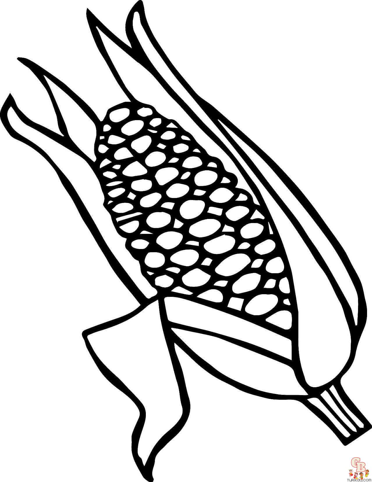 Corn Coloring Pages 2