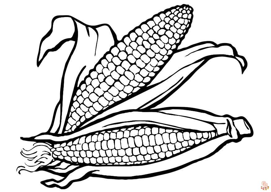 Corn Coloring Pages 3