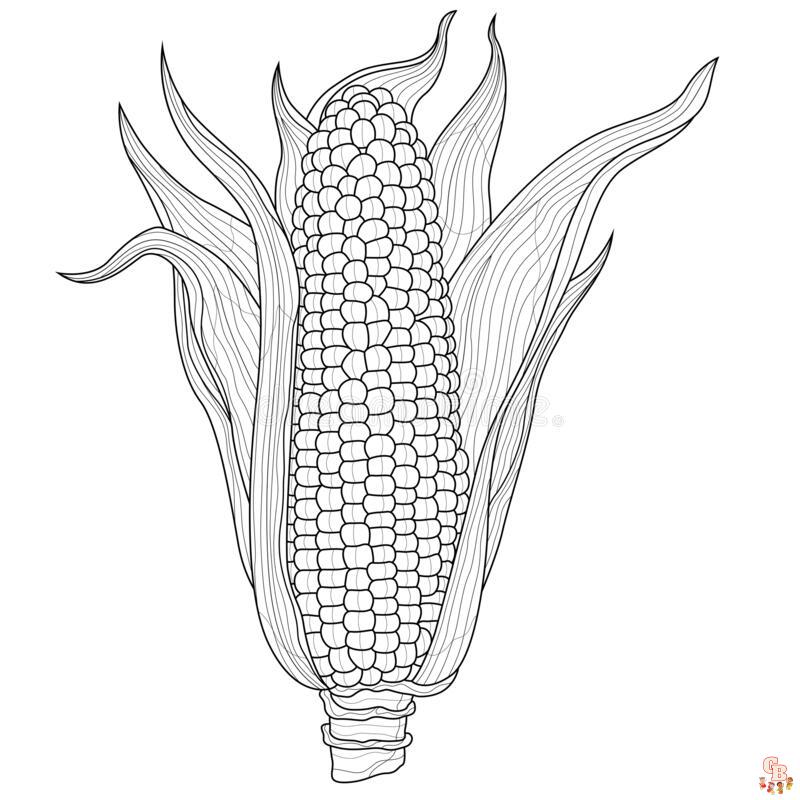 Corn Coloring Pages 4