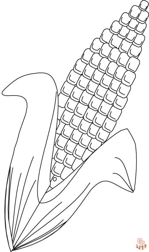 Corn Coloring Pages 6