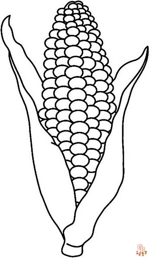 Corn Coloring Pages 7