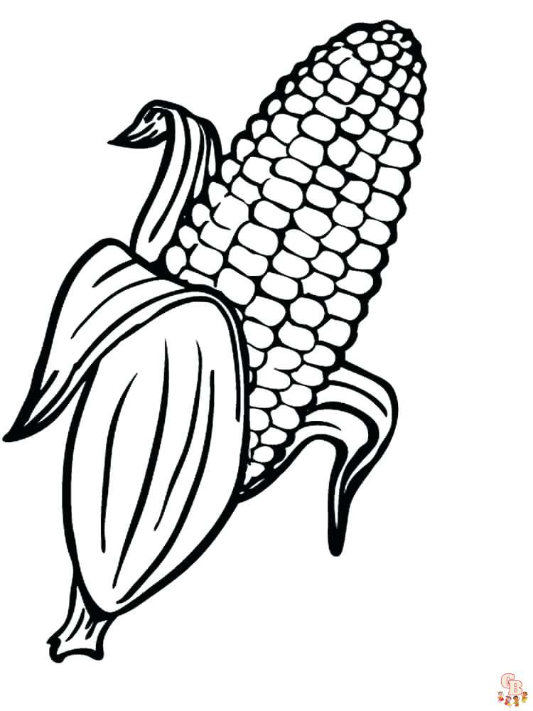 Corn Coloring Pages 8