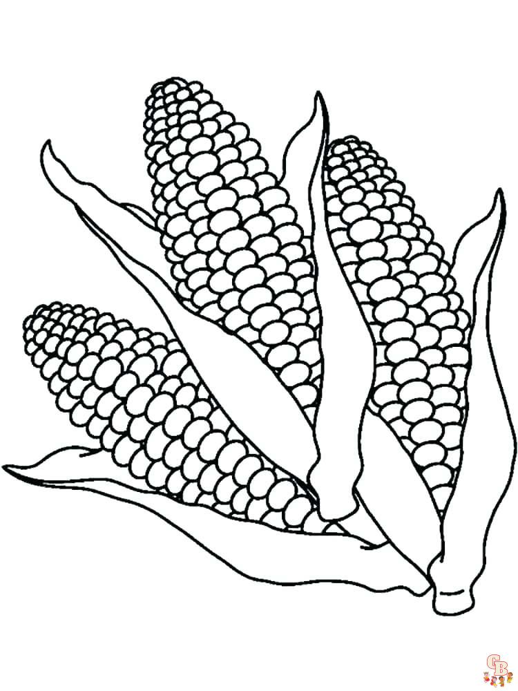 Corn Coloring Pages 9