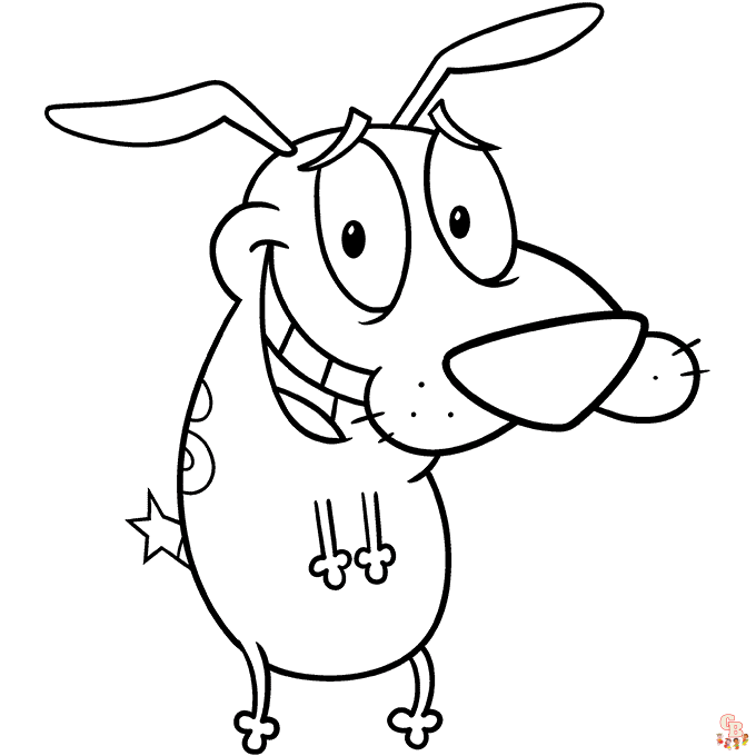Courage The Cowardly Dog Coloring Pages 1