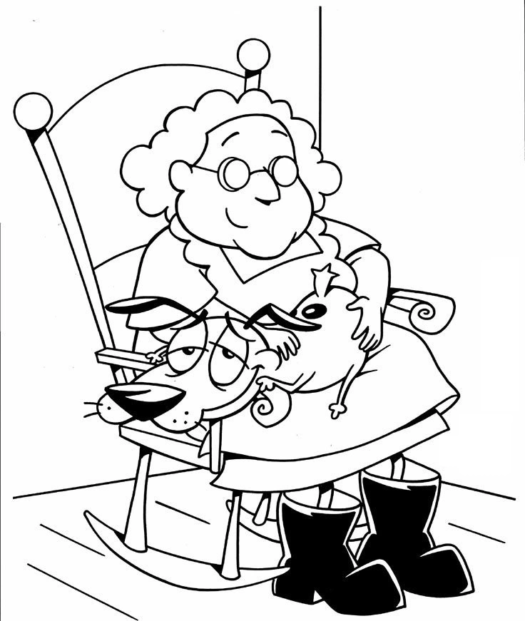 Courage The Cowardly Dog Coloring Pages 1