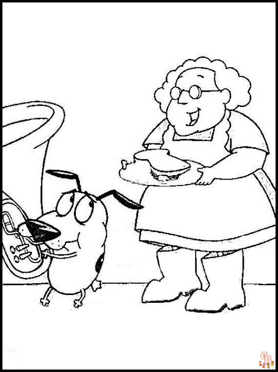 Courage The Cowardly Dog Coloring Pages 6
