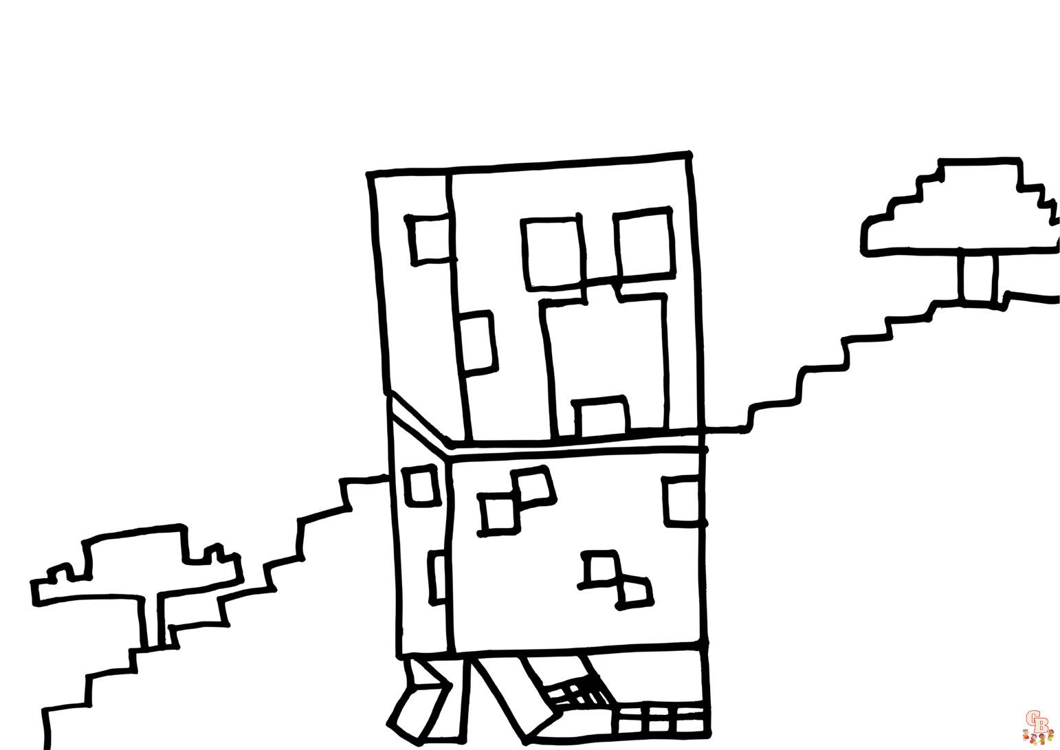 Minecraft creeper imprimir 6 –  – Desenhos para Colorir
