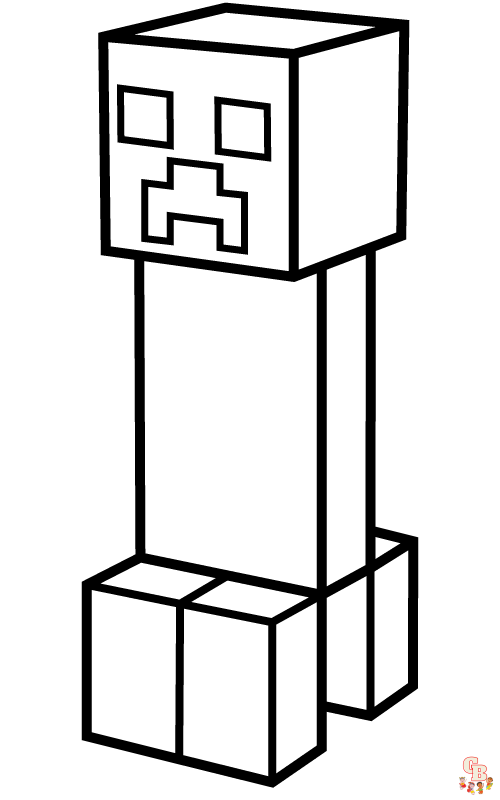Creeper Coloring Pages 1