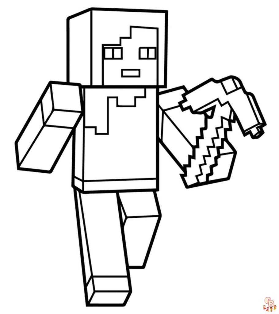 Desenho de Rastejador do Minecraft para colorir