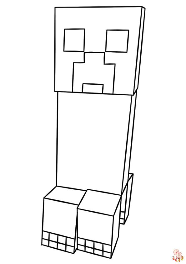 Creeper Coloring Pages 11