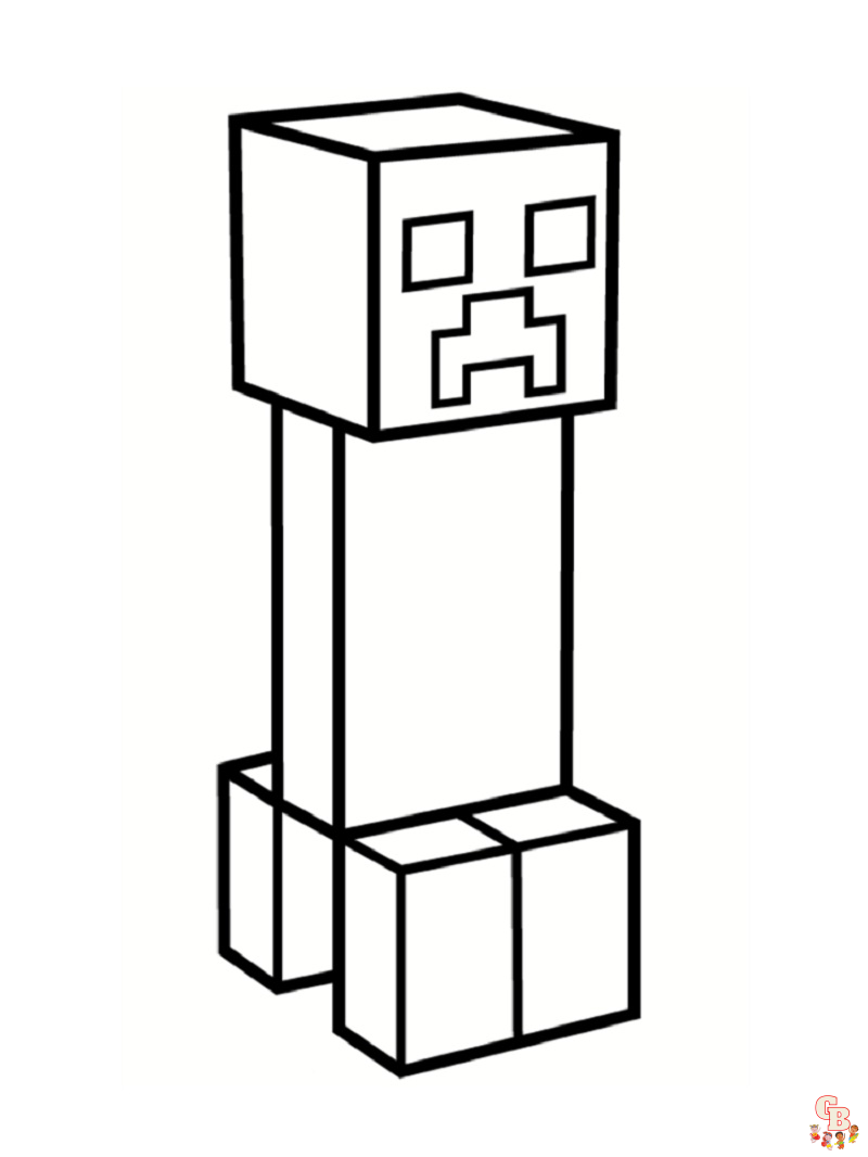 Desenho de Minecraft Rastejador para colorir