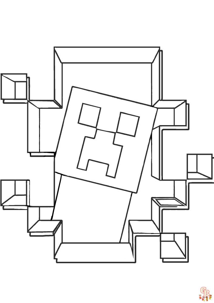 Creeper Coloring Pages 3