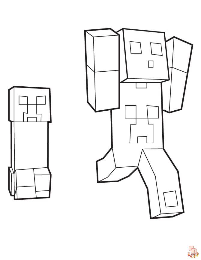 Creeper Coloring Pages 6