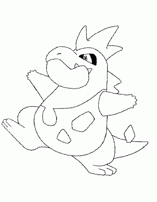 croconaw coloring page online pokemon