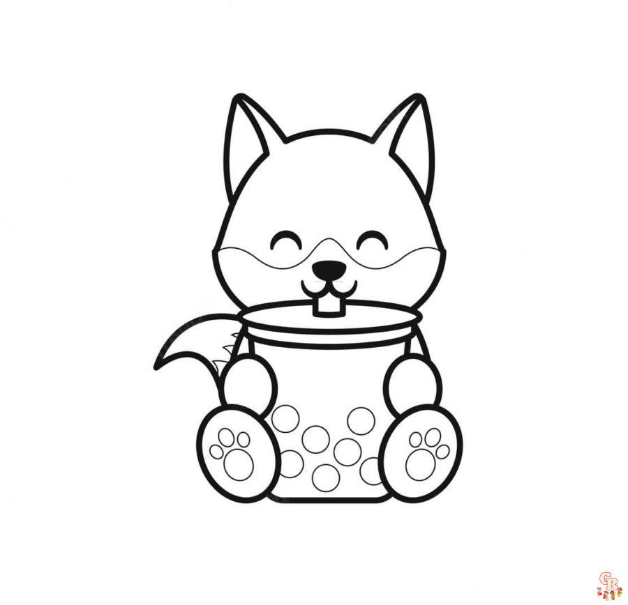 Discover Adorable And Free Cute Boba Tea Coloring Pages