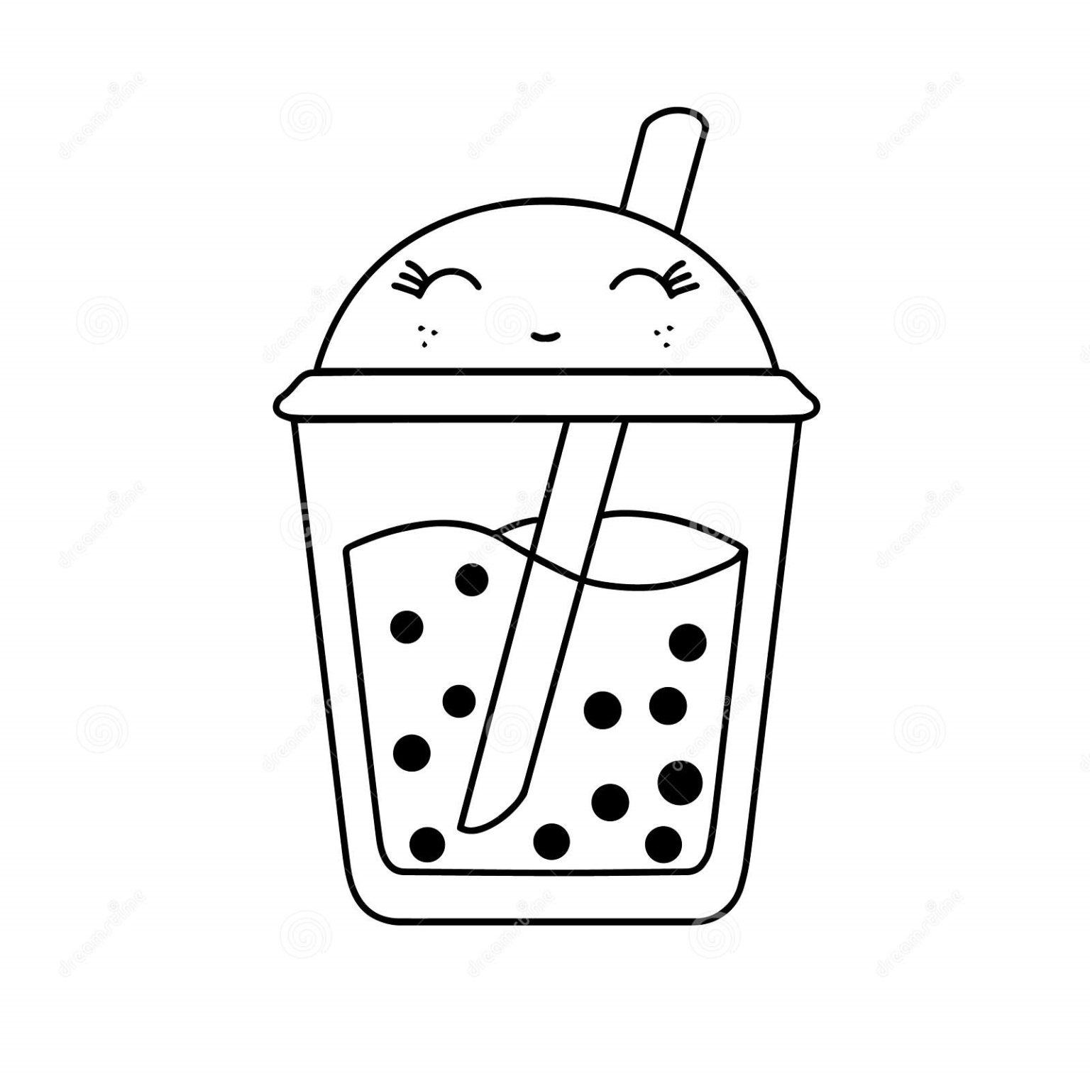 Discover Adorable and Free Cute Boba Tea Coloring Pages