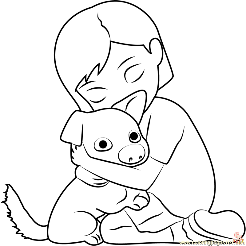 Cute Bolt and Penny Coloring Pages 1