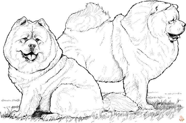 Cute Couple Puppies Coloring Pages 4