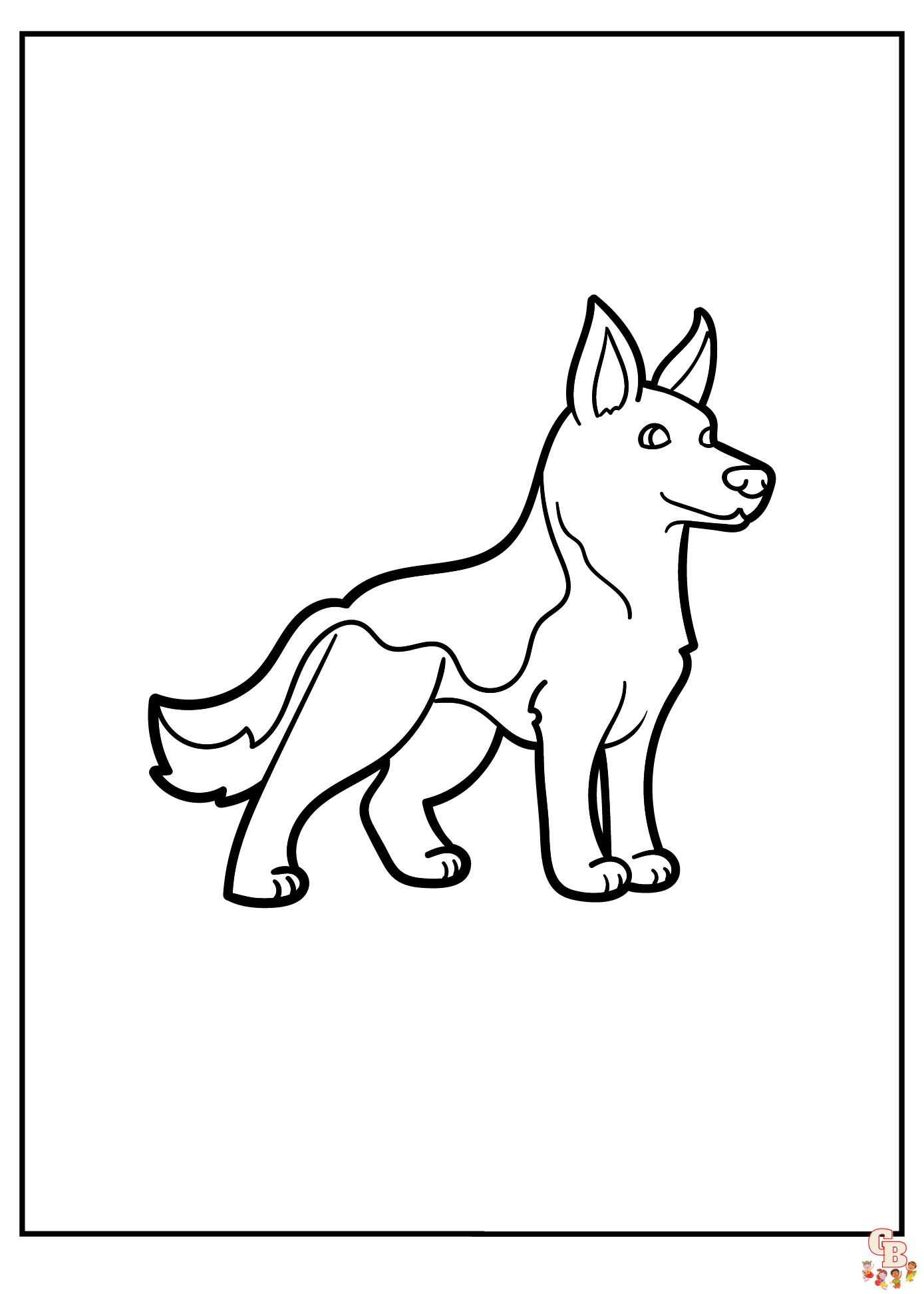Get Creative with Cute German Shepherd Coloring Pages