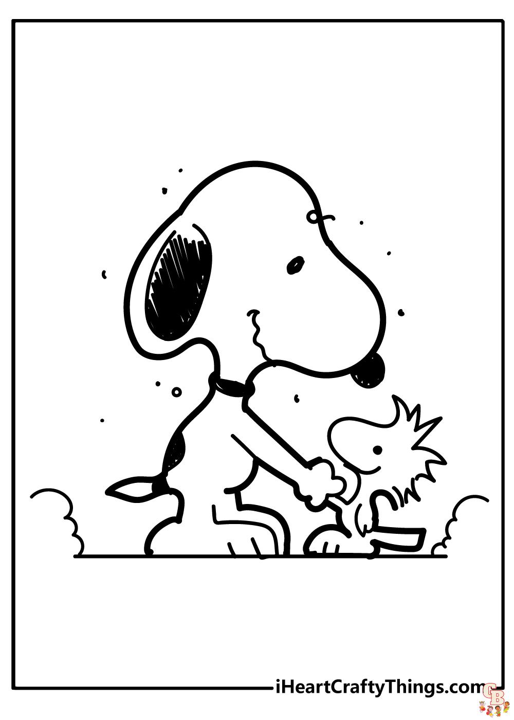 snoopy doghouse and free coloring pages