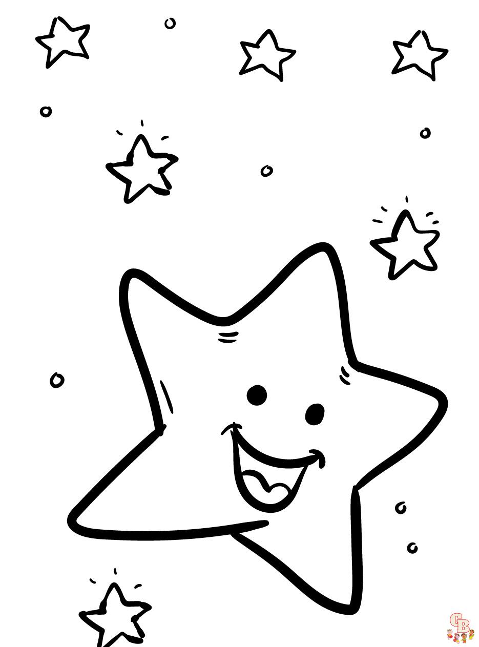 Cute Stars coloring pages 2