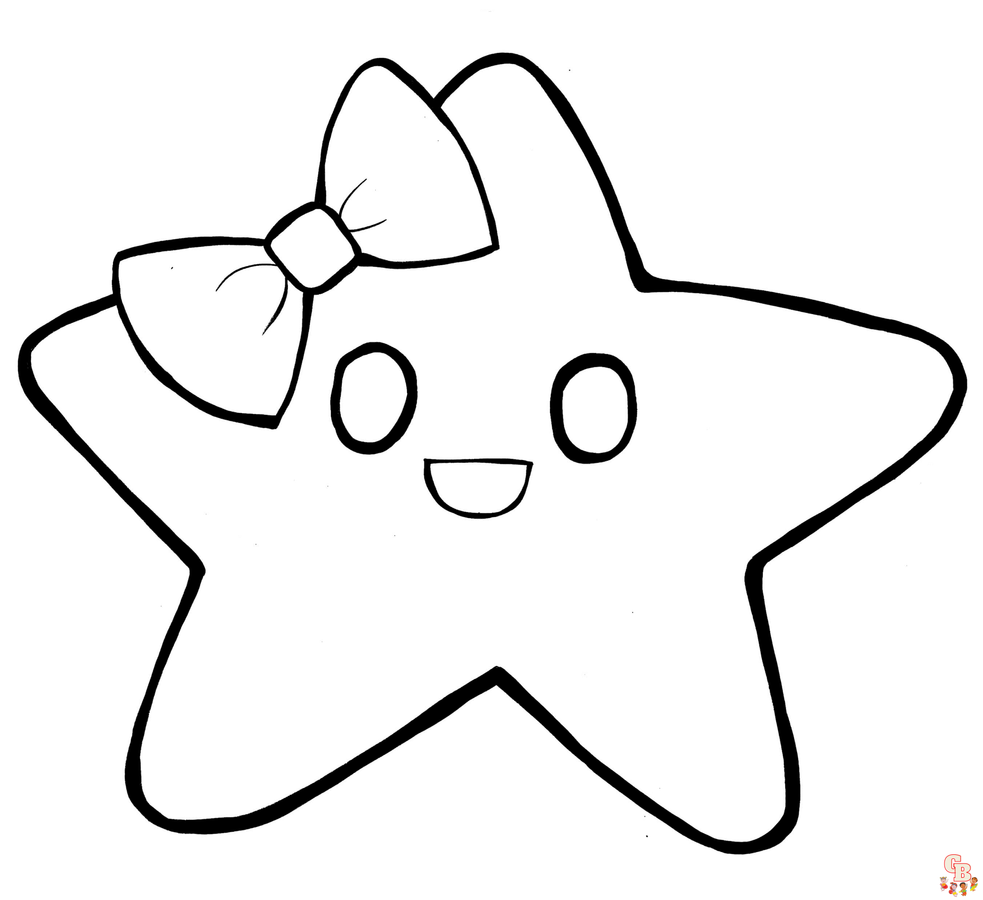 Cute Stars coloring pages easy