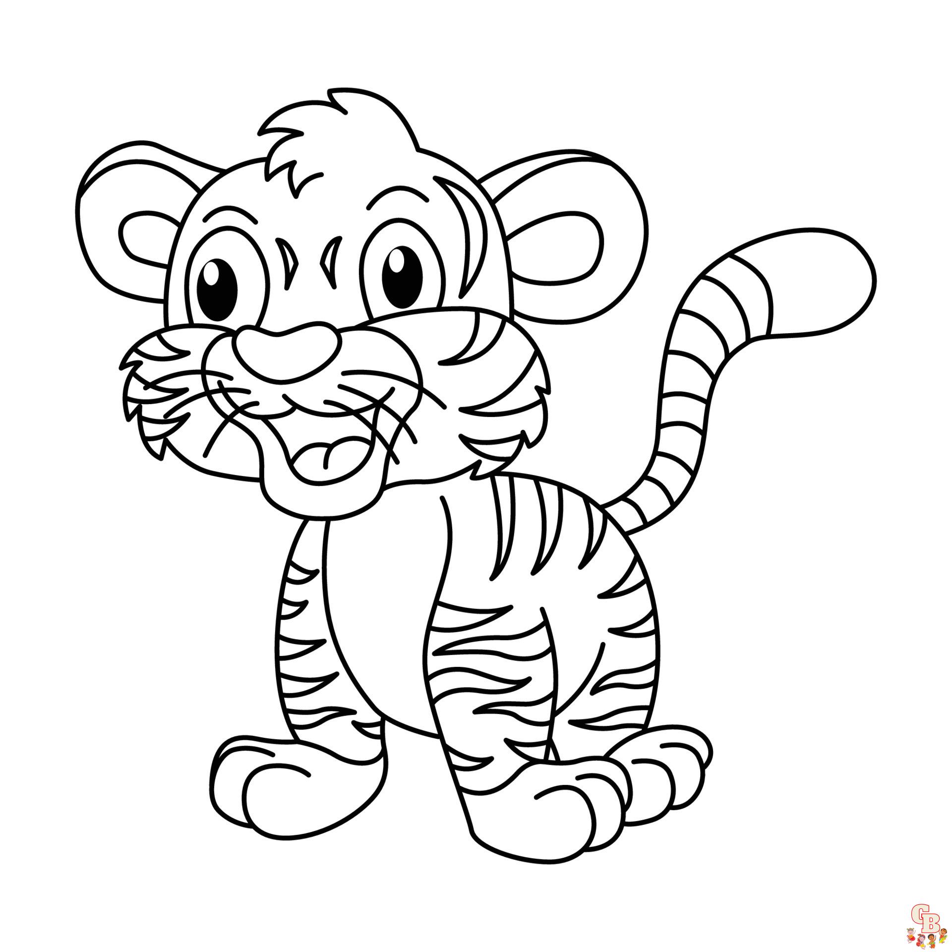 Cute Tiger Coloring Pages
