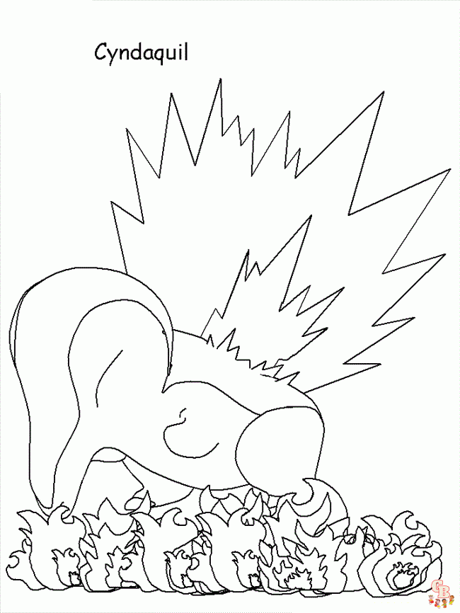 quilava pokemon coloring pages