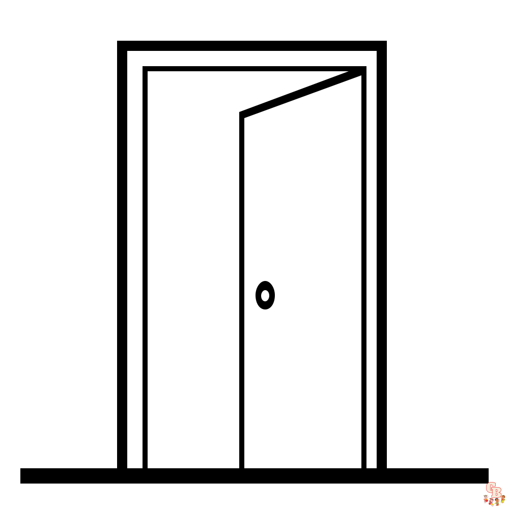 Doors coloring pages easy 1