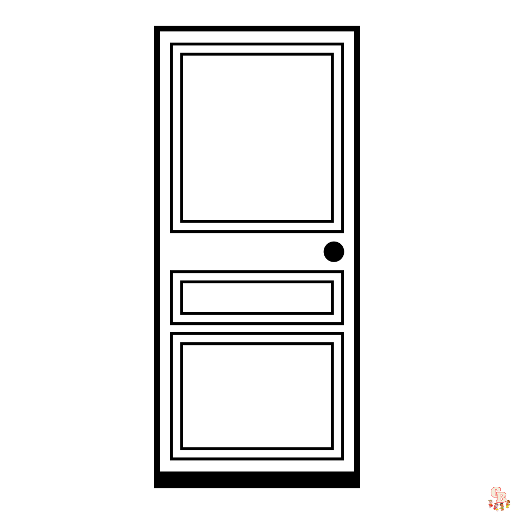 Doors coloring pages easy 2