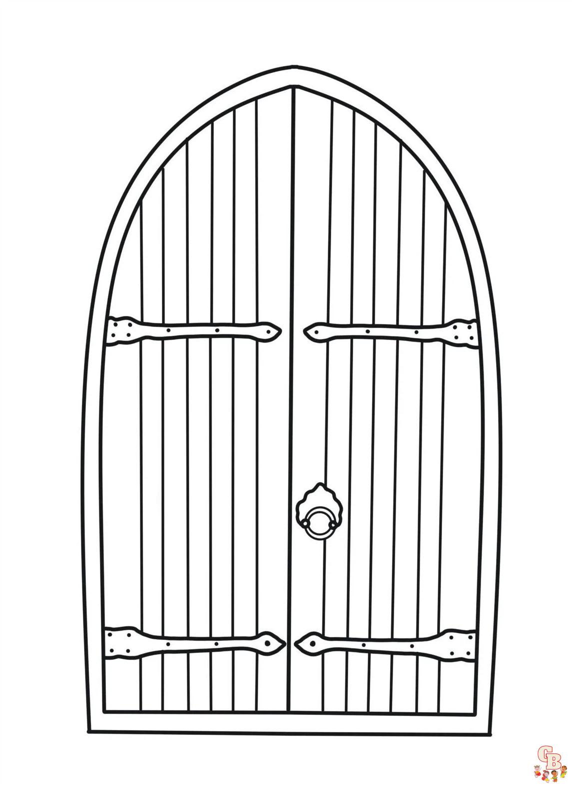 Doors coloring pages printable free 1