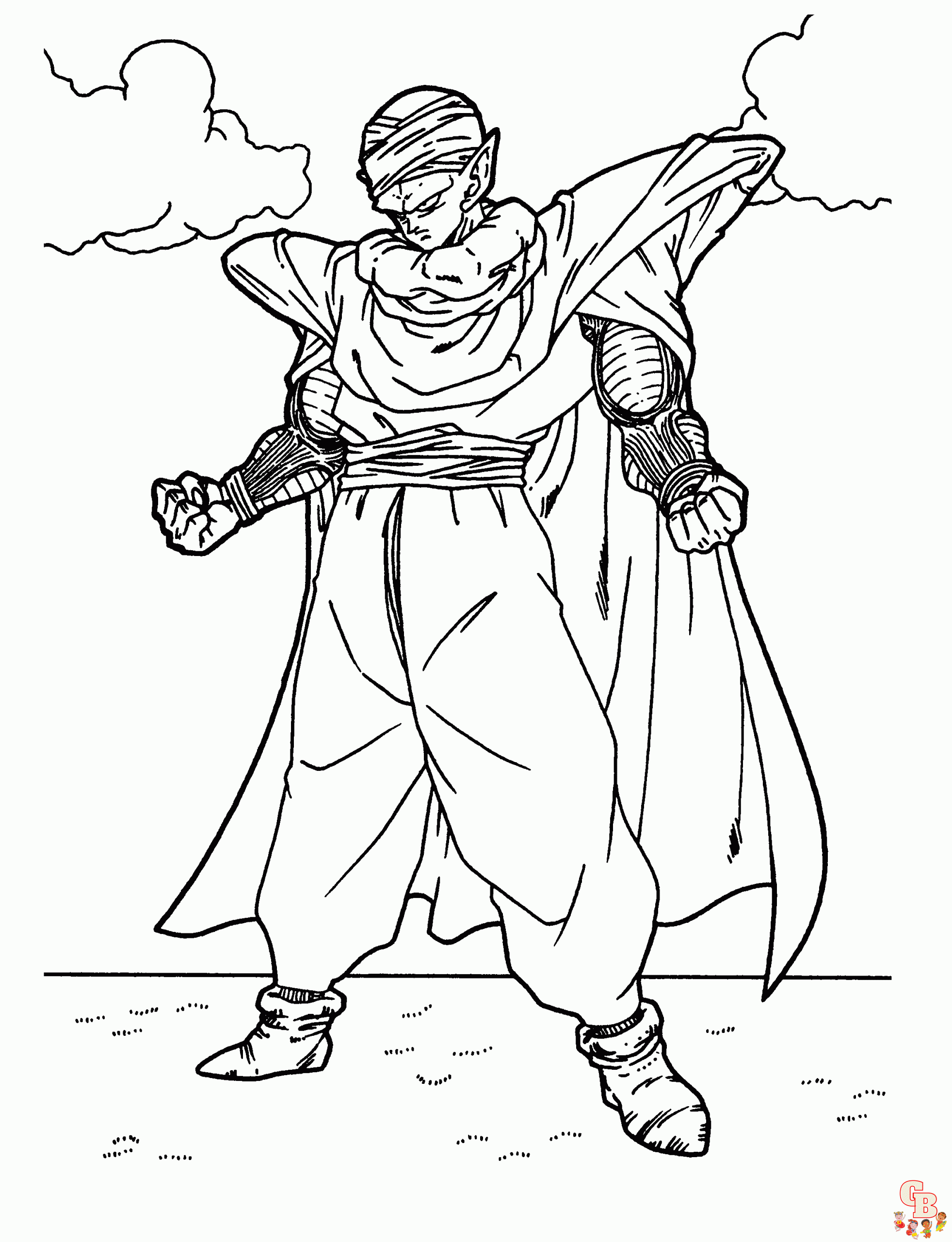 Dragon Ball Z Piccolo Coloring Pages 4