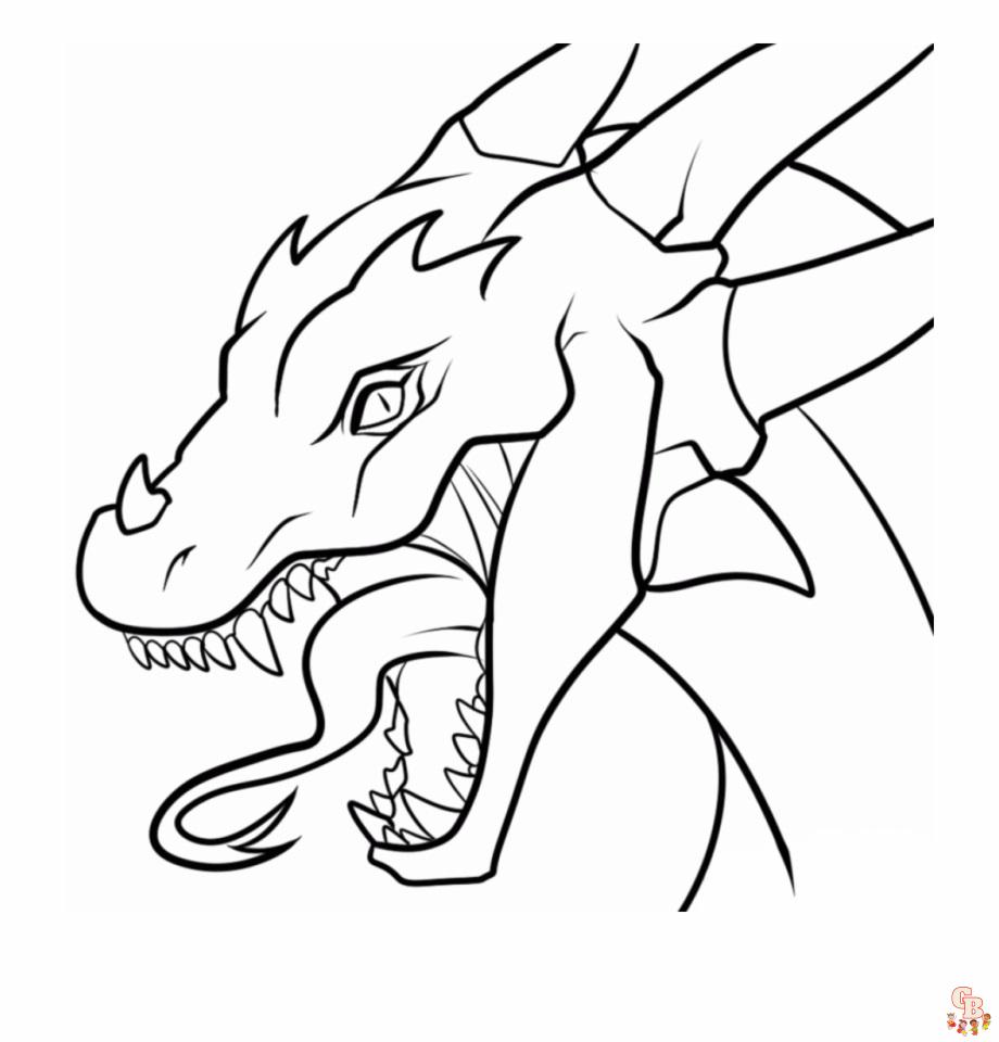 cool dragon head drawings
