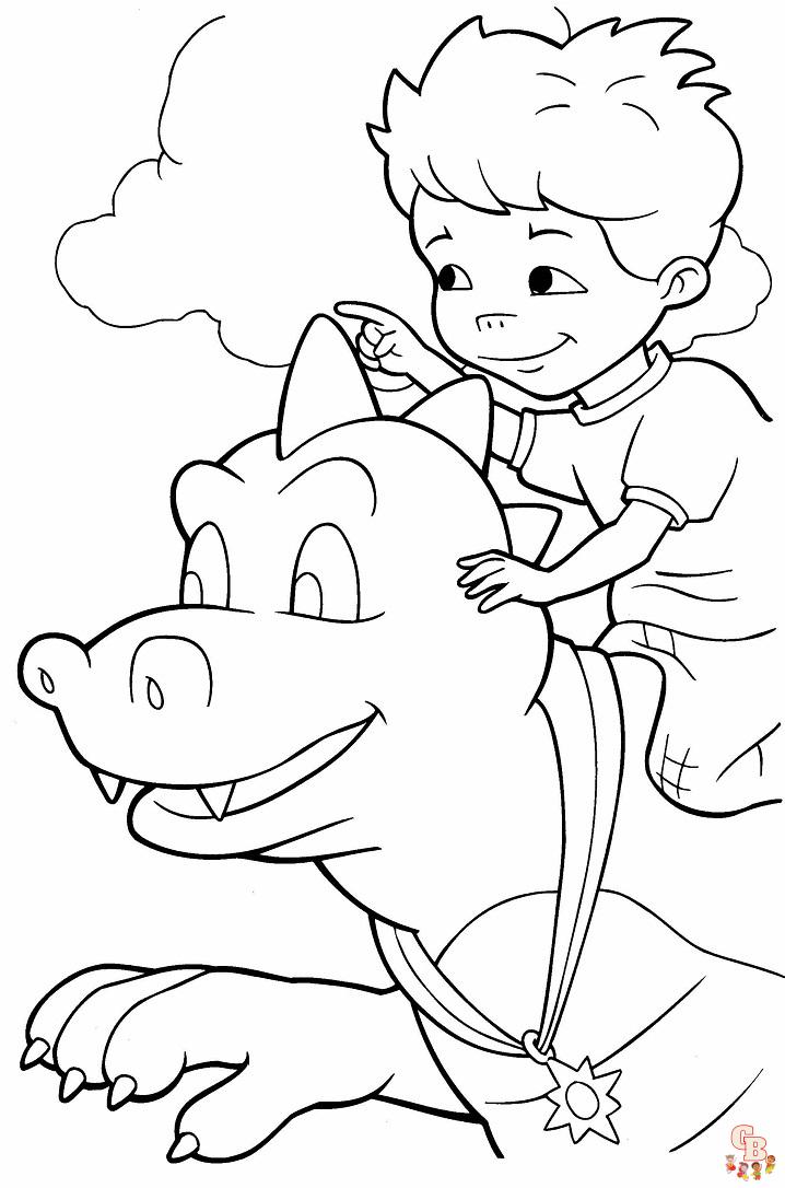 Dragon Tales Coloring Pages 17