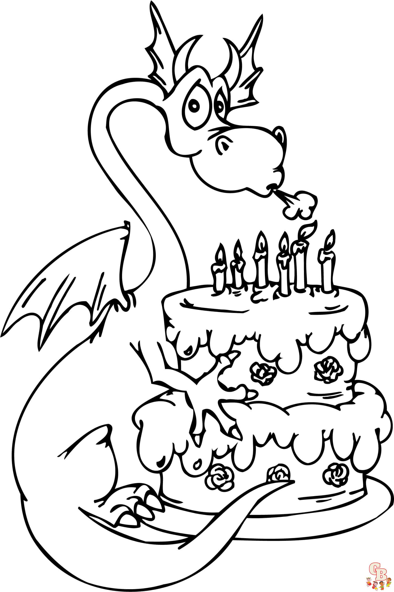 dragon-avec-des-pages-de-coloriage-de-g-teau-de-joyeux-anniversaire