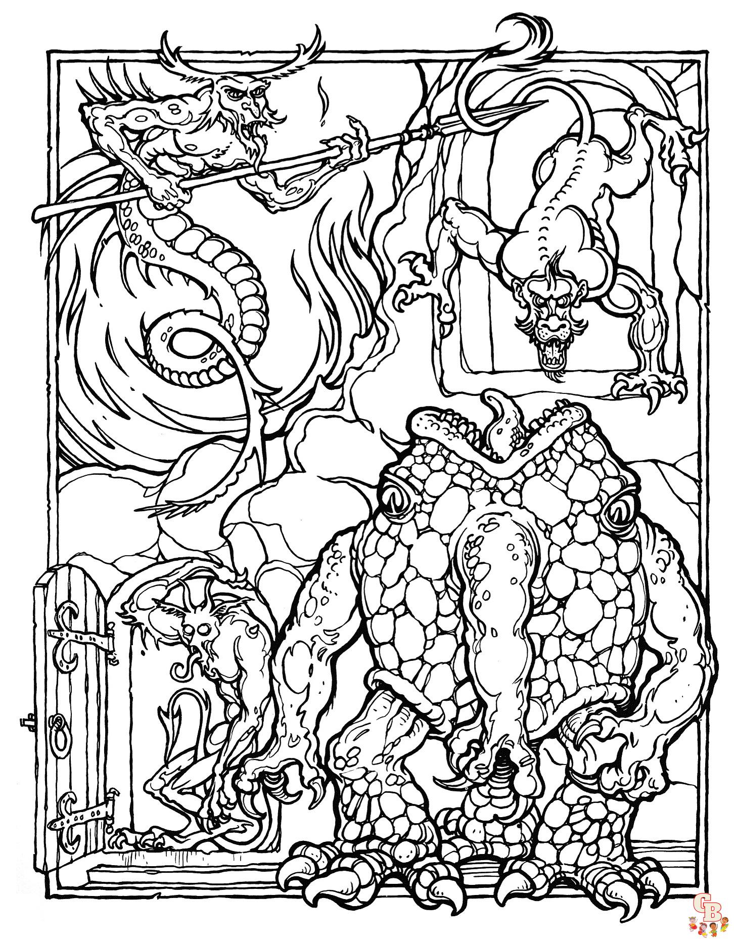 Dungeons and Dragons Coloring Pages 1