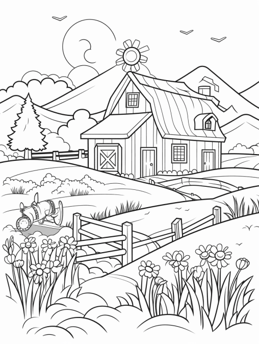 Discover the Best Farm Coloring Pages at GBcoloring