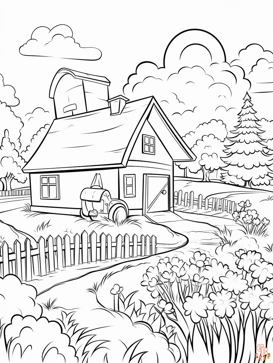 farm coloring pages