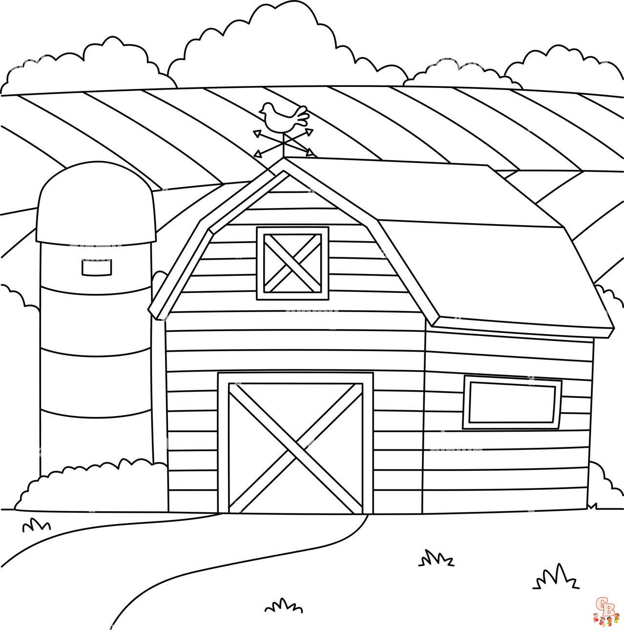 Farmhouse Coloring Pages 6