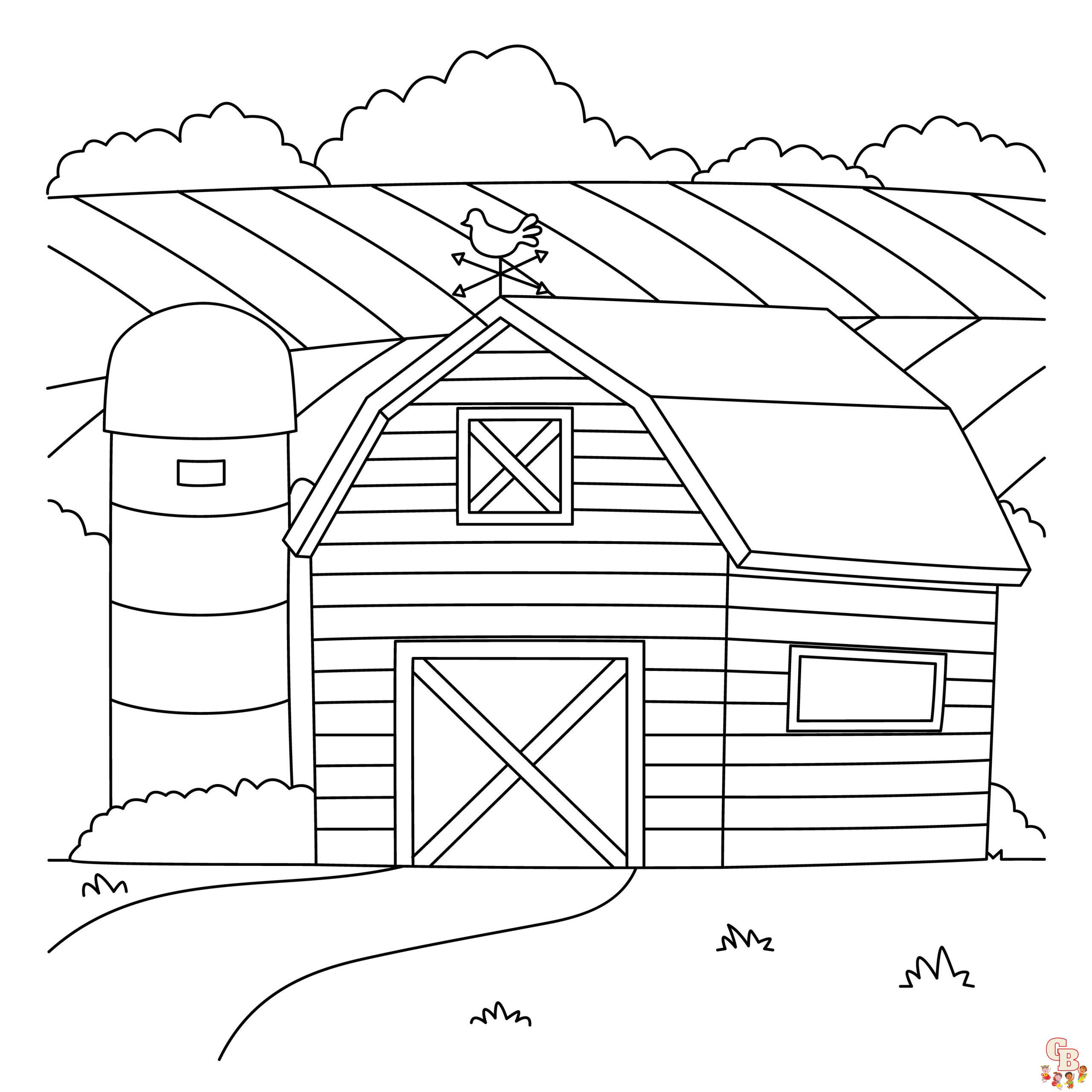 Farmhouse Coloring Pages 7