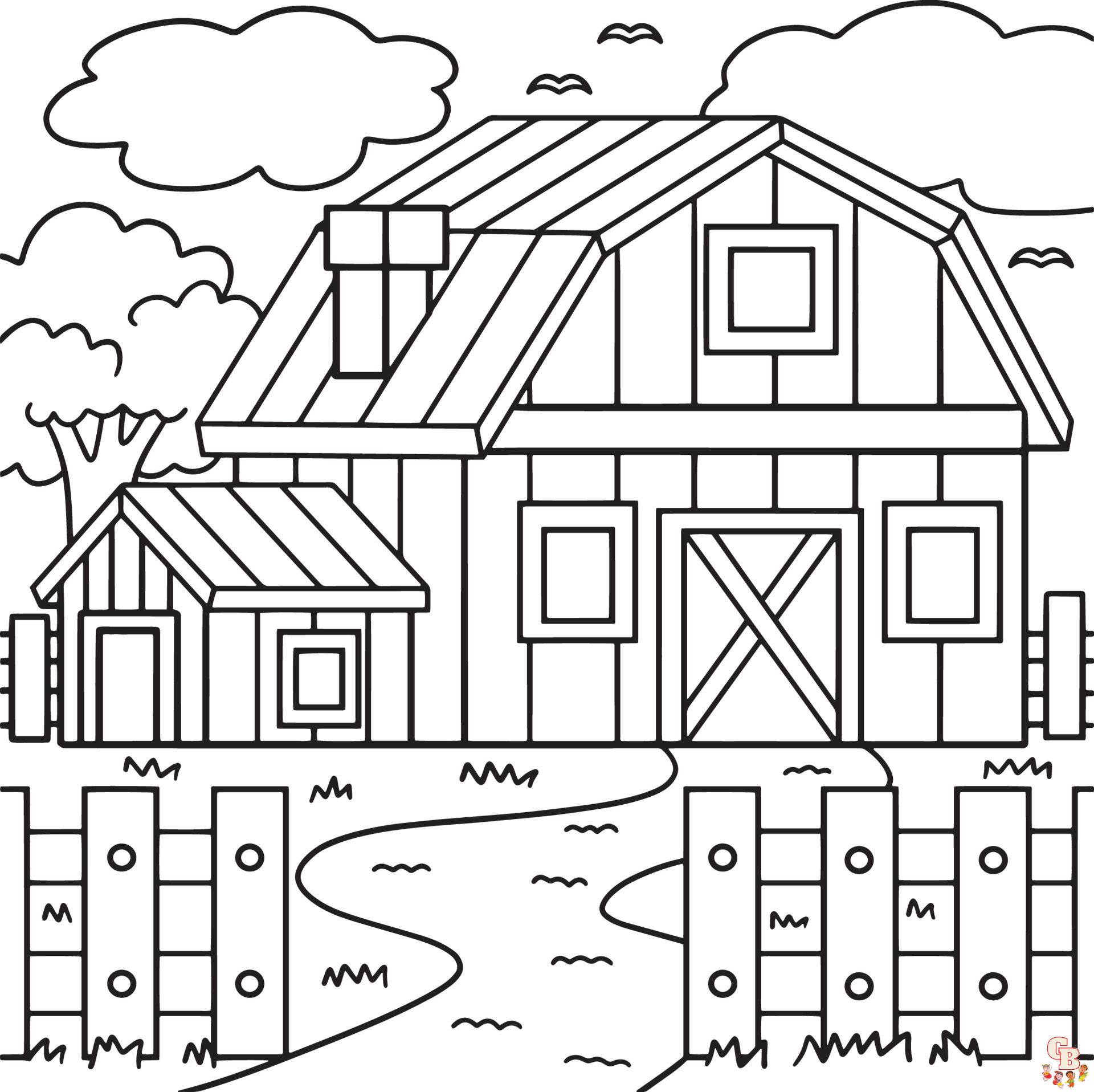 Farmhouse Coloring Pages 8