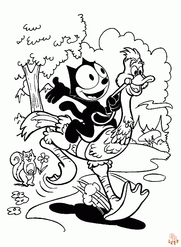 Felix The Cat Coloring Pages 1