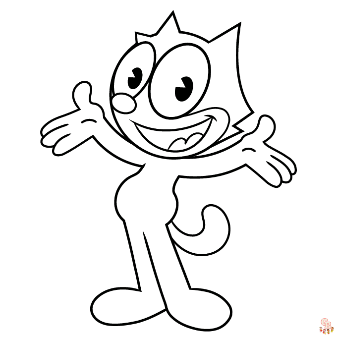 Felix The Cat Coloring Pages 1