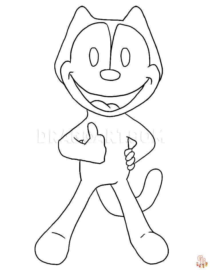 Felix The Cat Coloring Pages 3