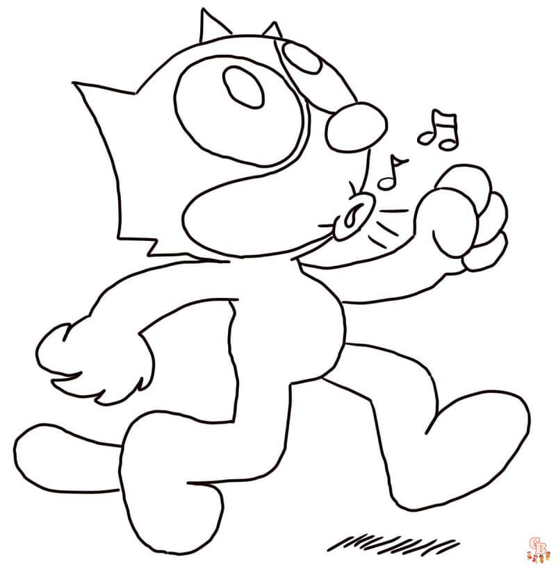 Felix The Cat Coloring Pages 4
