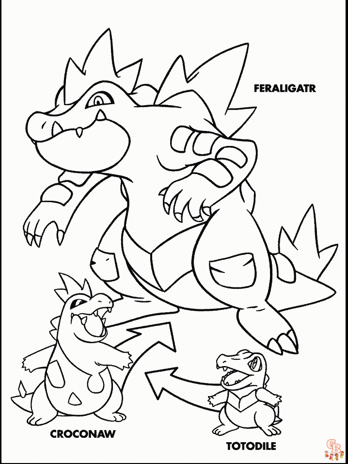 Feraligatr Coloring Pages 1