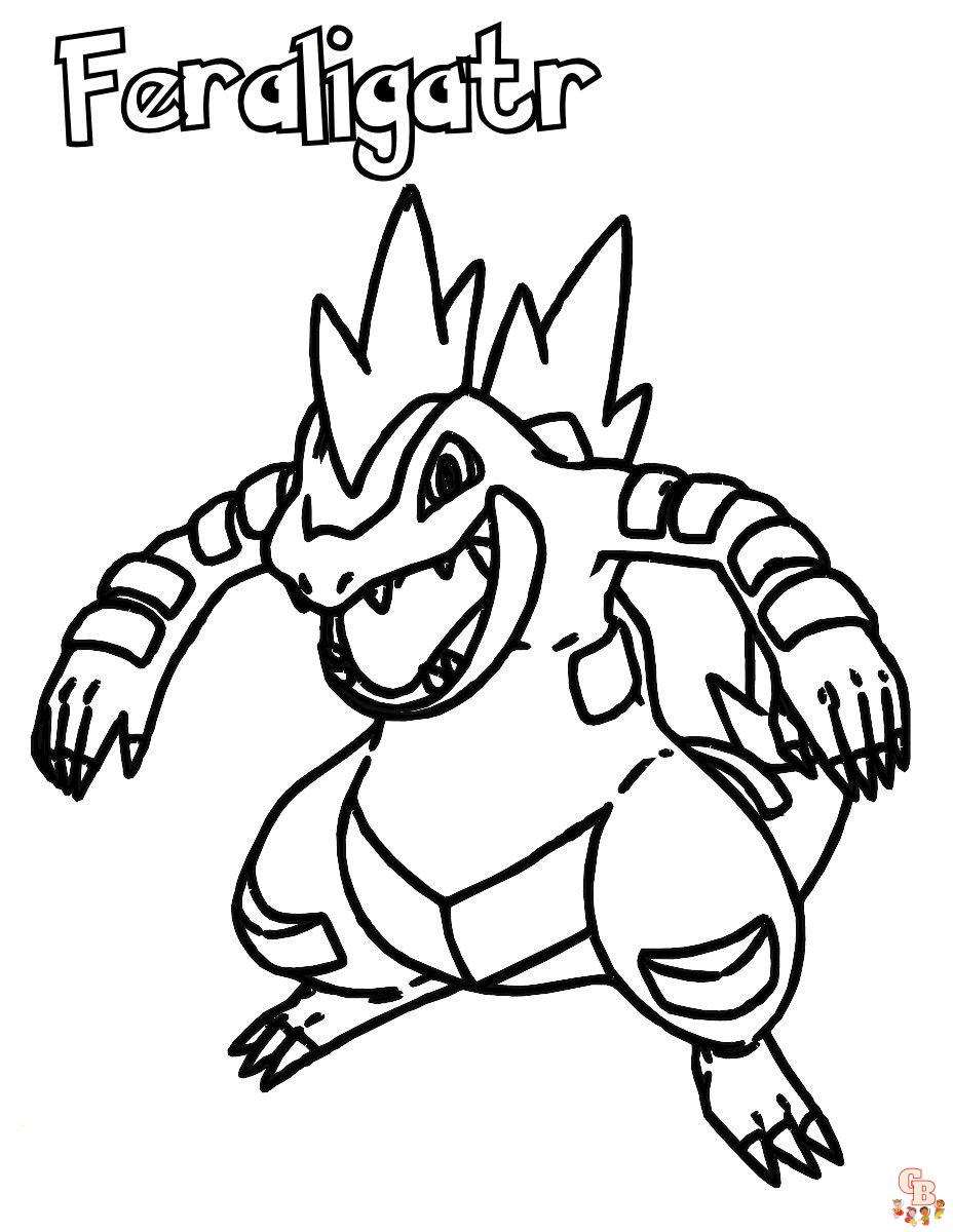 Feraligatr Coloring Pages 4