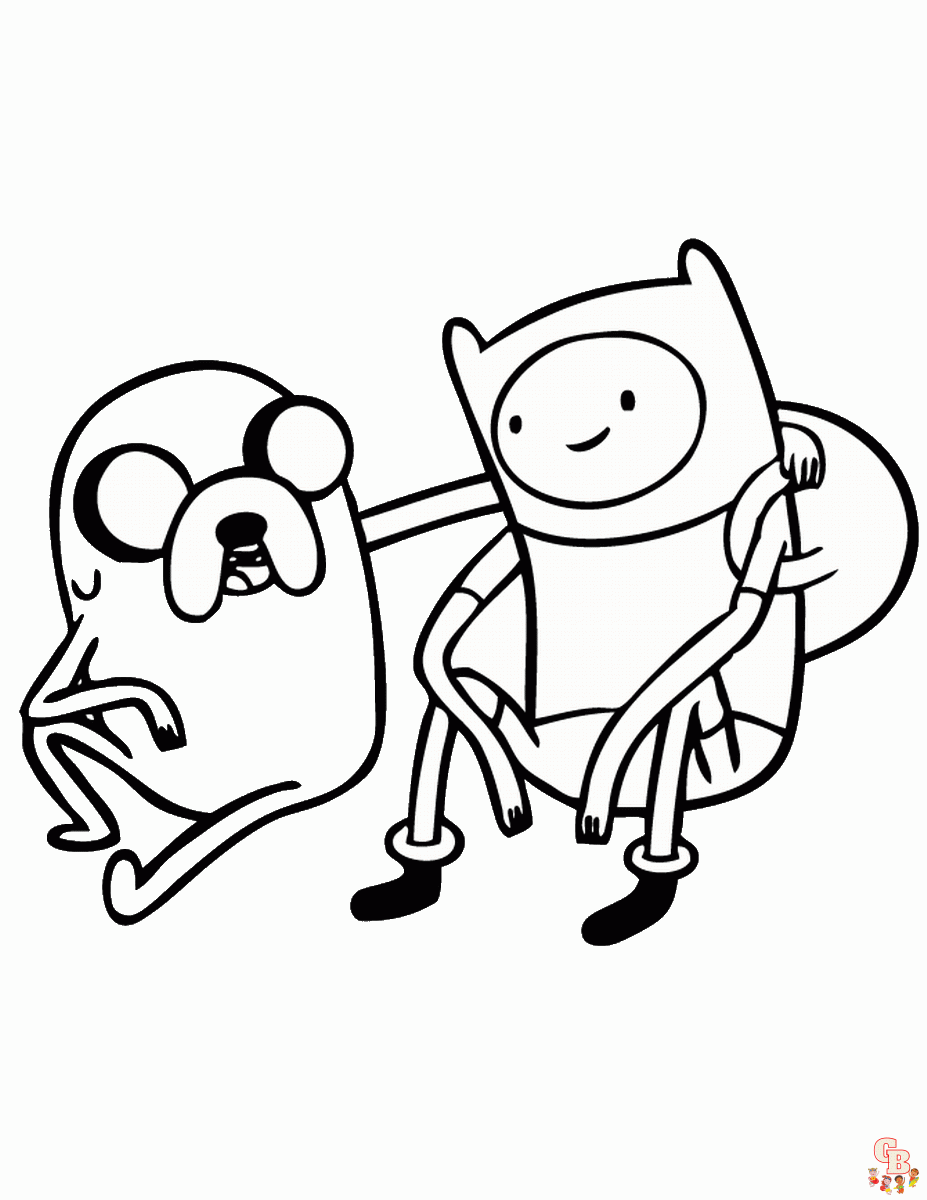 Finn and Jake Coloring Pages 1