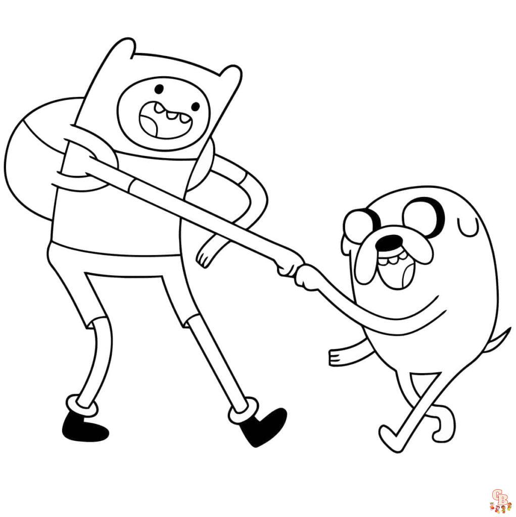Finn and Jake Coloring Pages 1