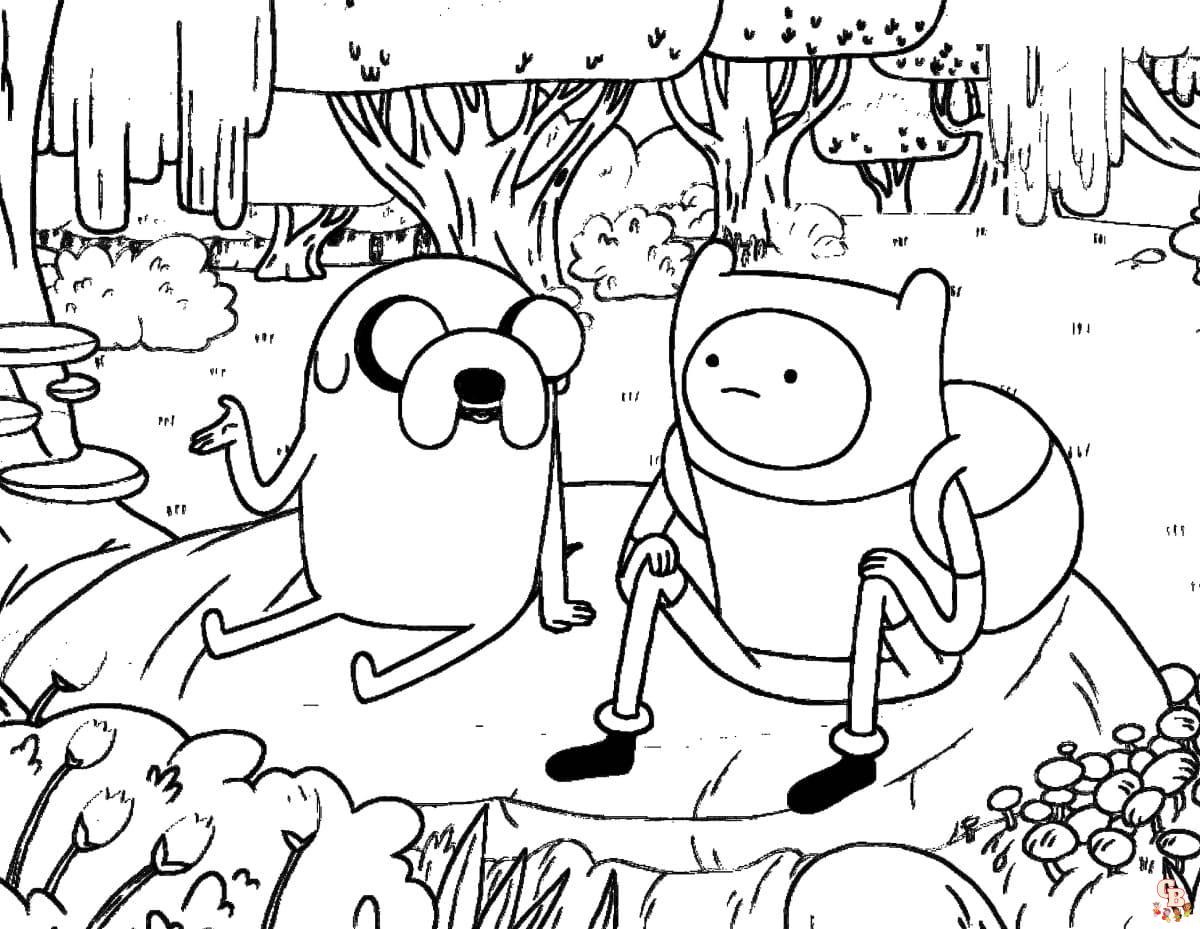 Finn and Jake Coloring Pages 6